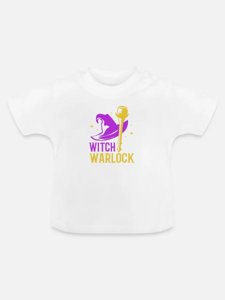 Halloween Gender Reveal - Baby Bio-T-Shirt mit Rundhals - Weiß
