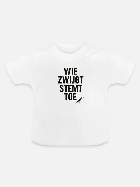 Diejenigen, die schweigen, stimmen zu - Baby Bio-T-Shirt mit Rundhals - Weiß