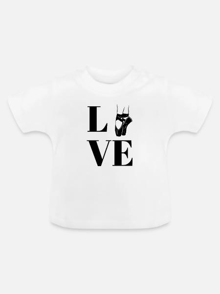 Liebesballett - Baby Bio-T-Shirt mit Rundhals - Weiß