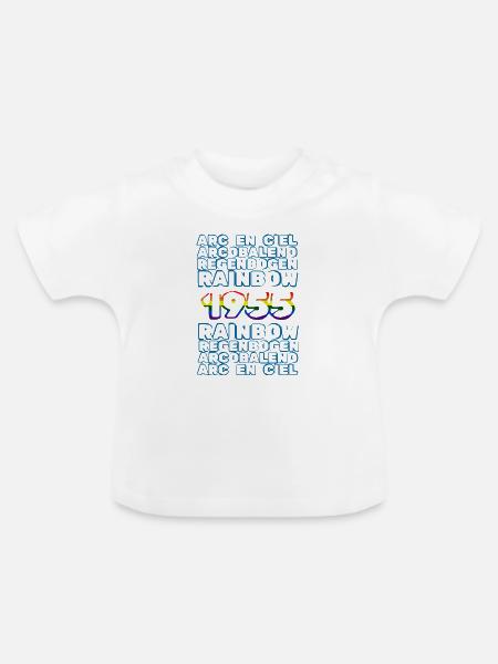 1955 - Baby Bio-T-Shirt mit Rundhals - Weiß