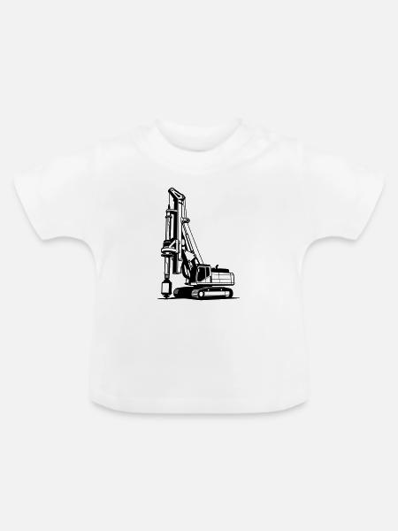 Pile Driver - Baby Bio-T-Shirt mit Rundhals - Weiß