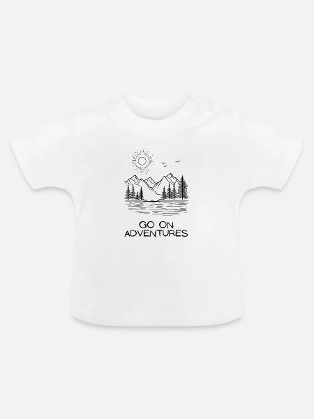 Schwarzfläche Unikat - Baby Bio-T-Shirt mit Rundhals - Weiß