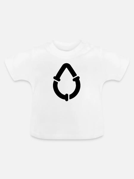 Klempner Wassertropfen Rohre - Baby Bio-T-Shirt mit Rundhals - Weiß