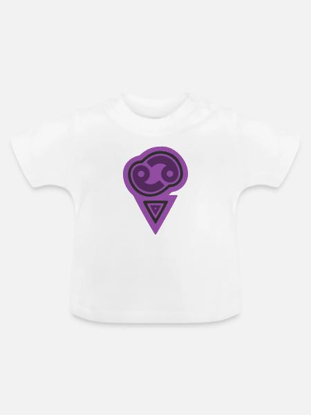 Tierkreis-Stammeskrebs und Wasser - Baby Bio-T-Shirt mit Rundhals - Weiß