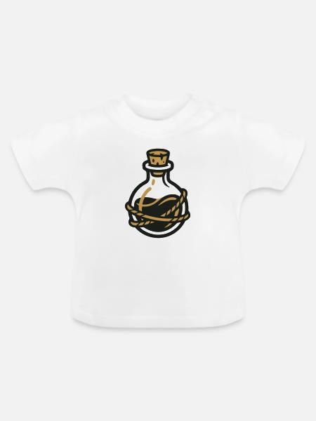 Zaubertrank Flasche Grafik - Baby Bio-T-Shirt mit Rundhals - Weiß