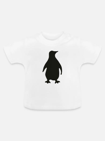 Pinguin - Baby Bio-T-Shirt mit Rundhals - Weiß