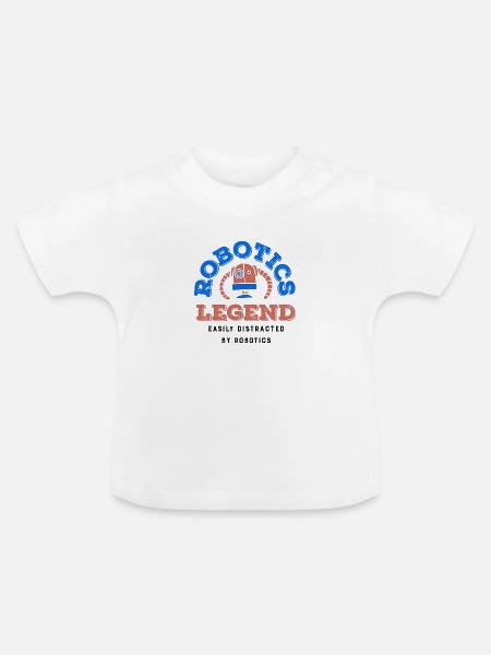 Robotics Legend Roboteringenieur Techniker - Baby Bio-T-Shirt mit Rundhals - Weiß