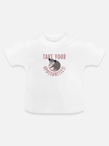 Nutze deine Möglichkeiten Süßes ironisches - Baby Bio-T-Shirt mit Rundhals - Weiß