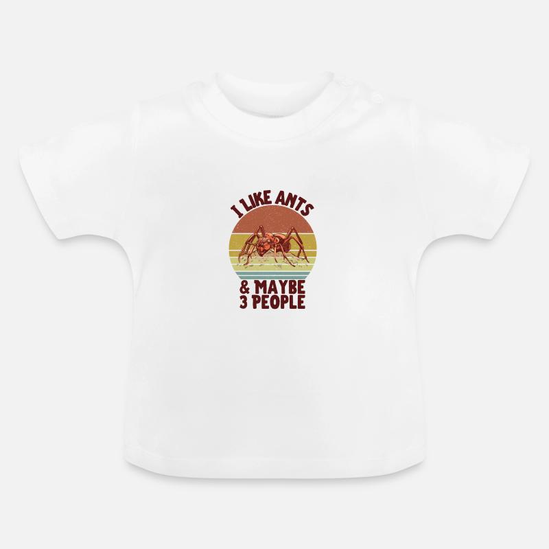 Fourmi - T-shirt bio col rond Bébé - blanc