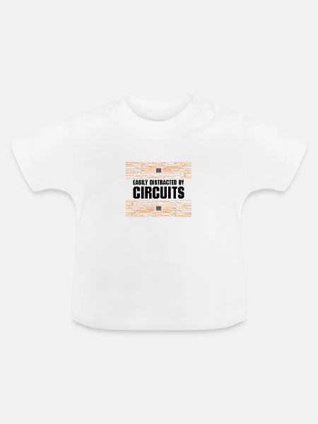 Elektroarbeiter-Stromkreise für Elektriker - Baby Bio-T-Shirt mit Rundhals - Weiß