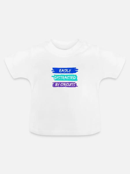 Elektroarbeiter-Schaltkreise, Spannung für - Baby Bio-T-Shirt mit Rundhals - Weiß