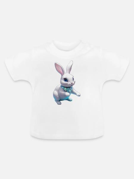 White Rabbit Crystal - Baby Bio-T-Shirt mit Rundhals - Weiß