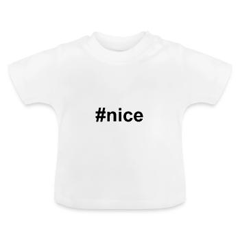 #nice - T-shirt bio col rond Bébé - blanc - Devant