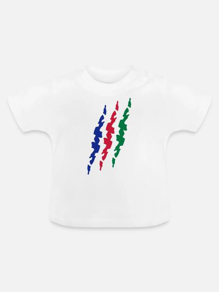 scar_flag_vec_3 de - Baby Bio-T-Shirt mit Rundhals - Weiß