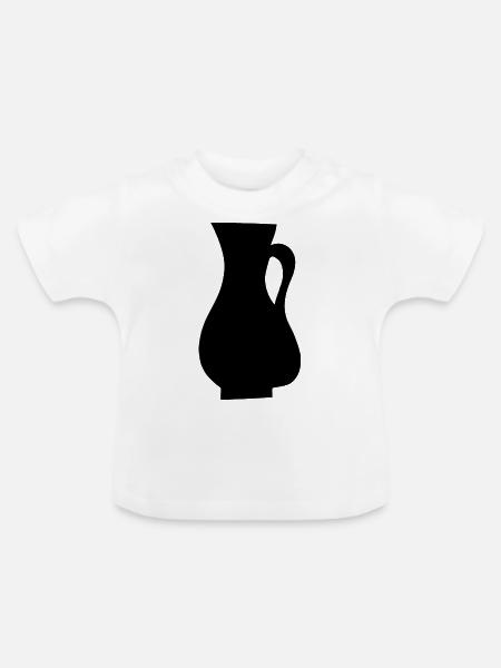 Abstrakte Kunst Objekt Kanne Geschenkidee - Baby Bio-T-Shirt mit Rundhals - Weiß