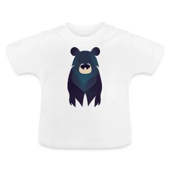 Blue Bear - Baby Bio-T-Shirt mit Rundhals - Weiß - Vorne