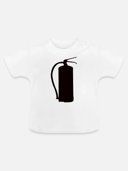Feuerlöscher Design - Baby Bio-T-Shirt mit Rundhals - Weiß