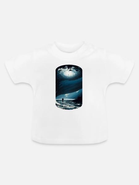 a world beyond - Baby Bio-T-Shirt mit Rundhals - Weiß
