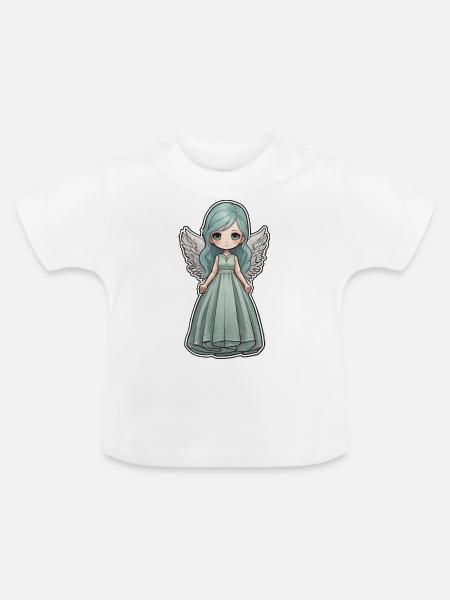 Kleiner Engel - Baby Bio-T-Shirt mit Rundhals - Weiß