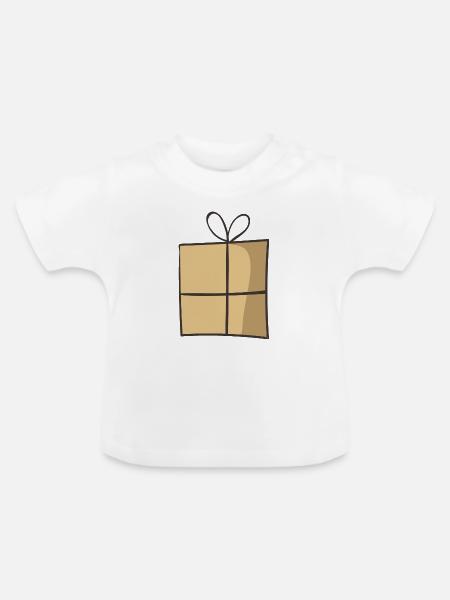 present 3 - Baby Bio-T-Shirt mit Rundhals - Weiß