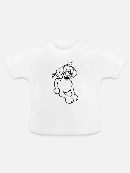 Labrador Retriever - Hund - Baby Bio-T-Shirt mit Rundhals - Weiß