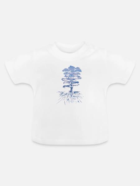 Der Baum - Baby Bio-T-Shirt mit Rundhals - Weiß