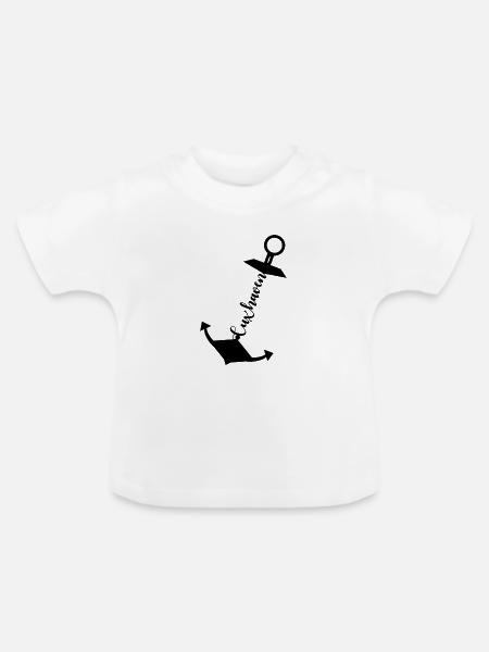 Cuxhaven Anker - Baby Bio-T-Shirt mit Rundhals - Weiß