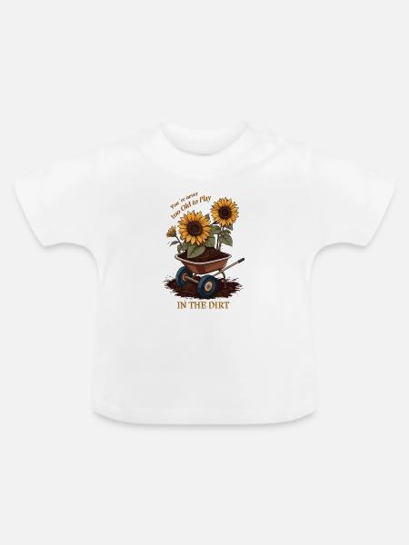 Kleingärtner Sprüche - Baby Bio-T-Shirt mit Rundhals - Weiß