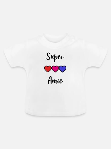 GROSSARTIGER FREUND - Baby Bio-T-Shirt mit Rundhals - Weiß