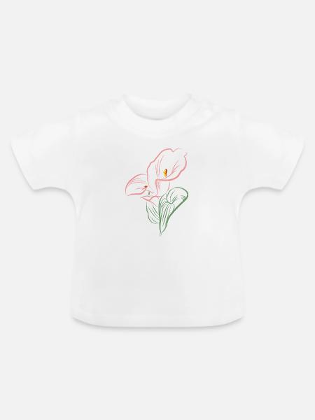 CALLA SoftPink - Baby Bio-T-Shirt mit Rundhals - Weiß