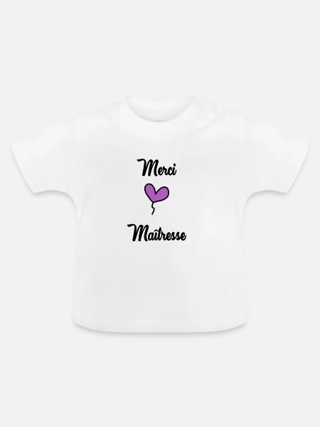 DANKE, HERRIN - Baby Bio-T-Shirt mit Rundhals - Weiß