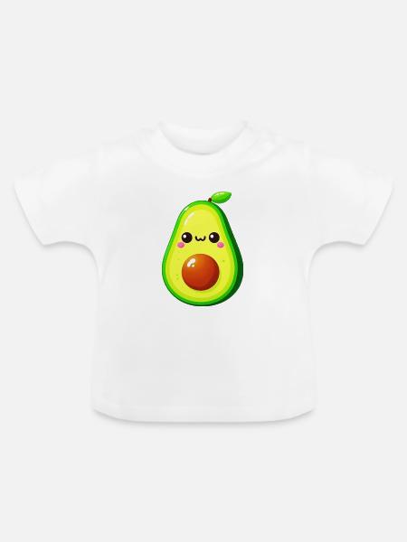 Avocado - Baby Bio-T-Shirt mit Rundhals - Weiß