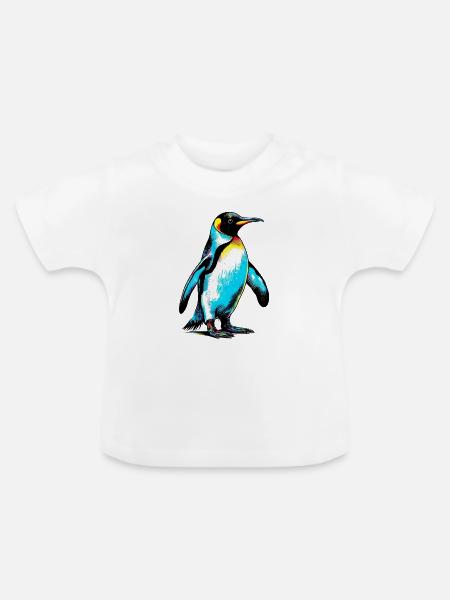 Pinguin - Baby Bio-T-Shirt mit Rundhals - Weiß