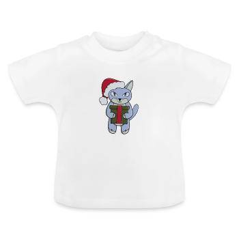 Ein Geschenk vom Weihnachtsmann - Baby Bio-T-Shirt mit Rundhals - Weiß - Vorne