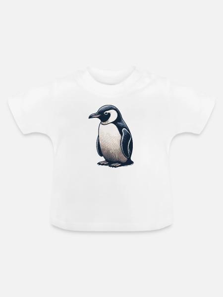 Pingu - Baby Bio-T-Shirt mit Rundhals - Weiß