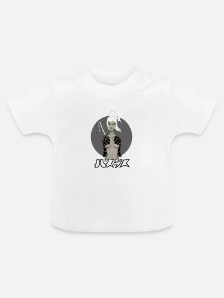 Samurai Girl - Baby Bio-T-Shirt mit Rundhals - Weiß