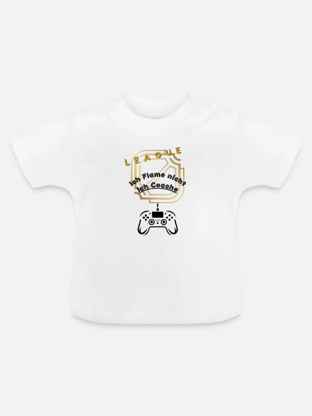 Ich flame nicht ich Coache - Baby Bio-T-Shirt mit Rundhals - Weiß