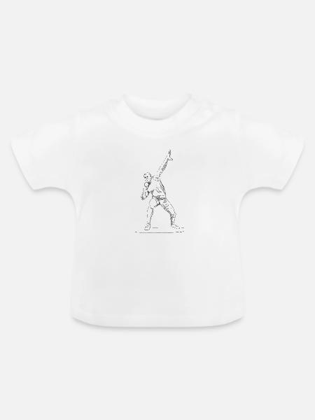 Kugelstoß - Baby Bio-T-Shirt mit Rundhals - Weiß
