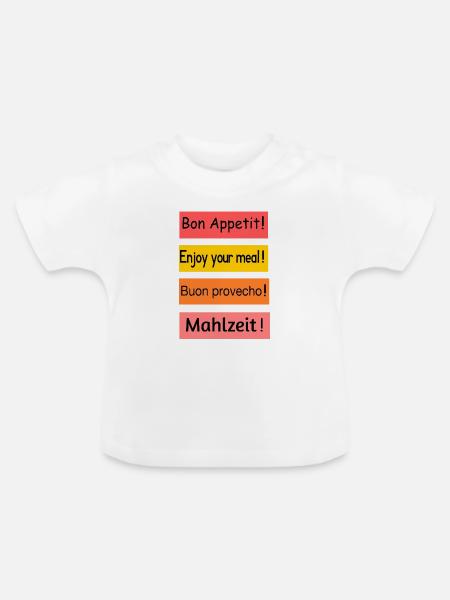 Guten_Appetit - Baby Bio-T-Shirt mit Rundhals - Weiß
