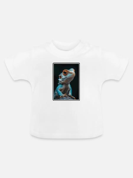 Eidechsen Eidechse - Baby Bio-T-Shirt mit Rundhals - Weiß