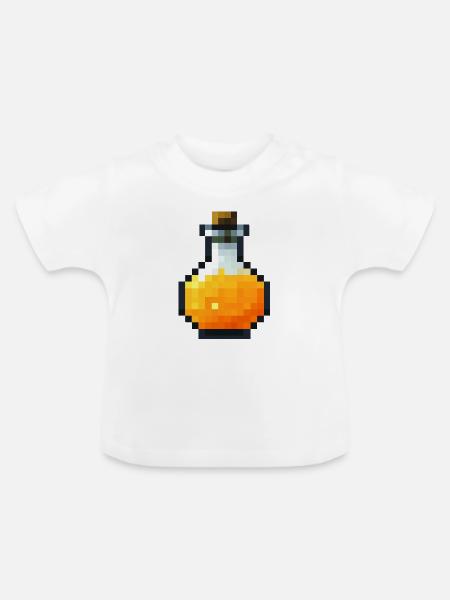 Potion Pixel-Art-Stil retro 8-Bit - Baby Bio-T-Shirt mit Rundhals - Weiß
