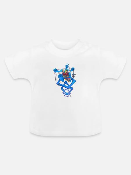 Isolierte Verrücktheit - Baby Bio-T-Shirt mit Rundhals - Weiß