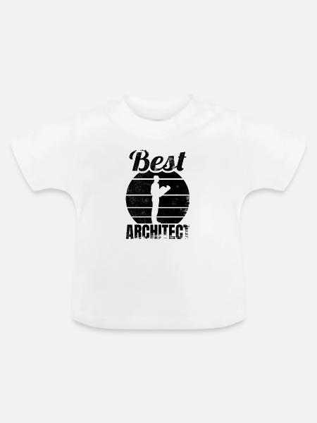 Lustiger Architekt - Baby Bio-T-Shirt mit Rundhals - Weiß