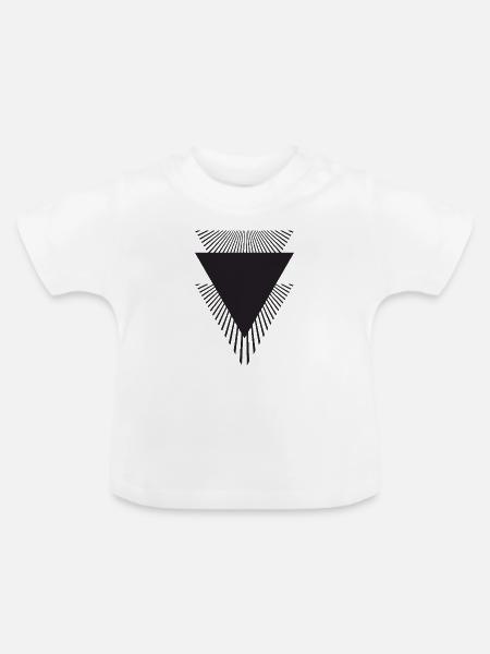 Geometrie der Strahlungsdreiecke - Baby Bio-T-Shirt mit Rundhals - Weiß