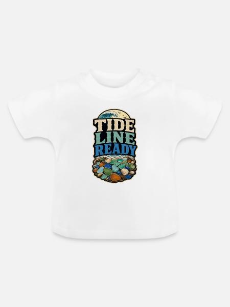TIDE LINE READY - Baby Bio-T-Shirt mit Rundhals - Weiß