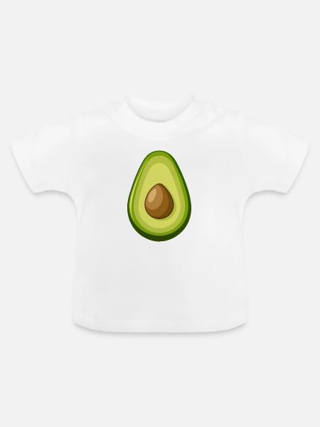 Avocado - Baby Bio-T-Shirt mit Rundhals - Weiß