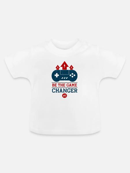 Sei der Game Changer Controller Tee - Baby Bio-T-Shirt mit Rundhals - Weiß