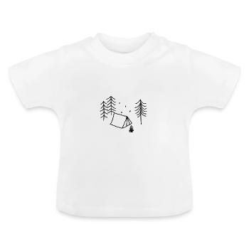Lagerfeuer - Baby Bio-T-Shirt mit Rundhals - Weiß - Vorne