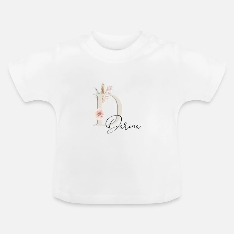Daria! Nom Boho - T-shirt bio col rond Bébé - blanc