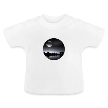 Mond - Baby Bio-T-Shirt mit Rundhals - Weiß - Vorne